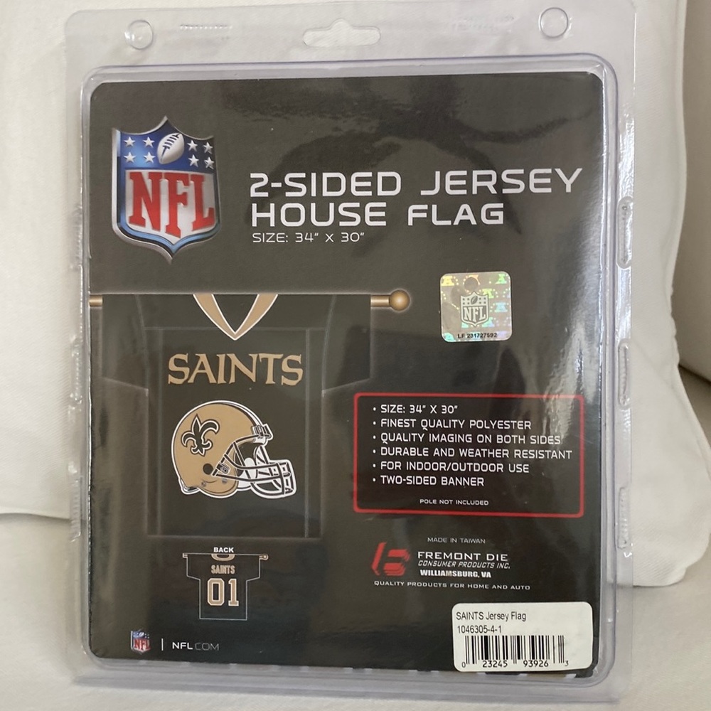 NWT New Orleans Saints House Flag two sided 34”x30”